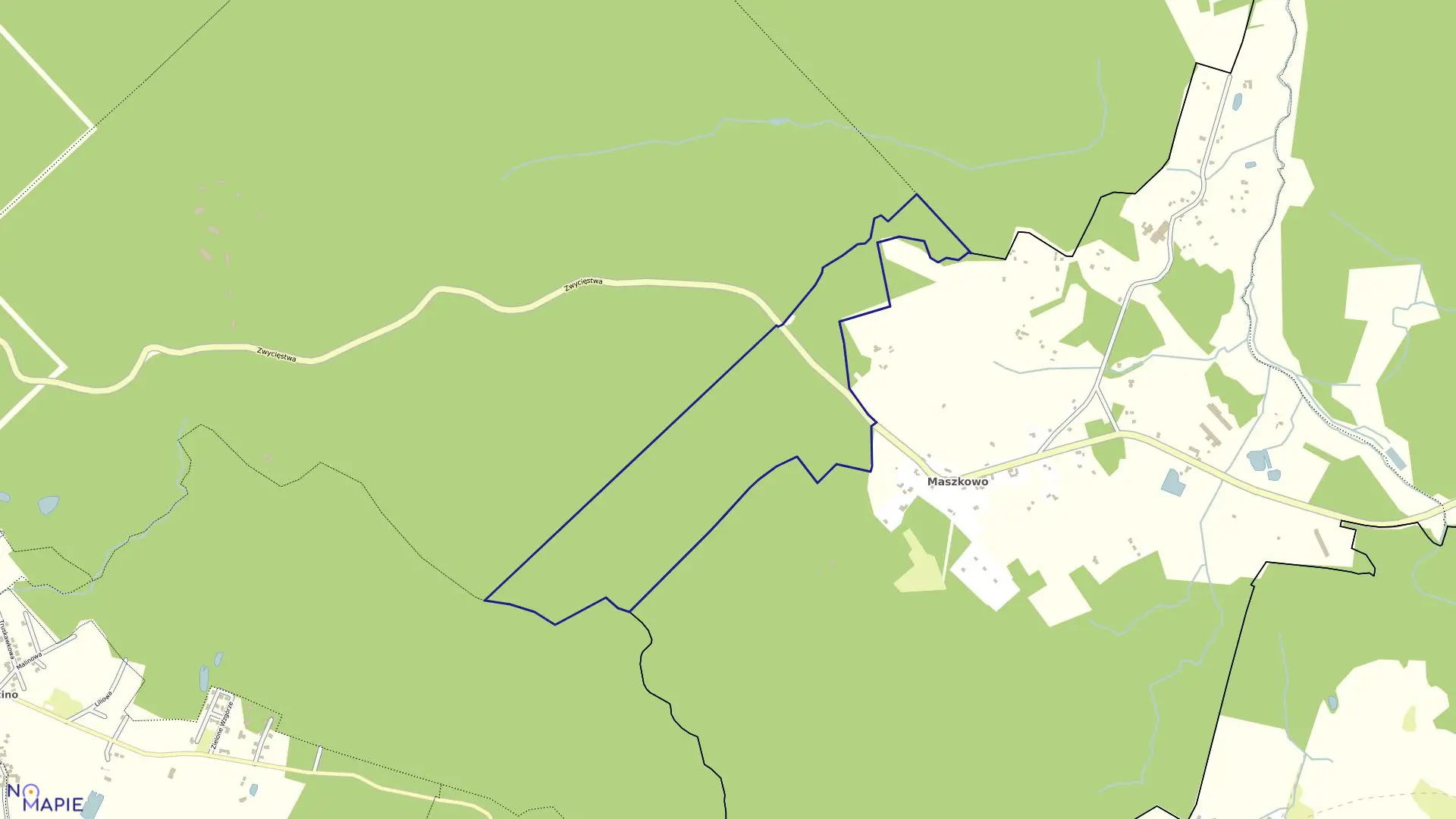 Mapa obrębu 0038 w mieście Koszalin