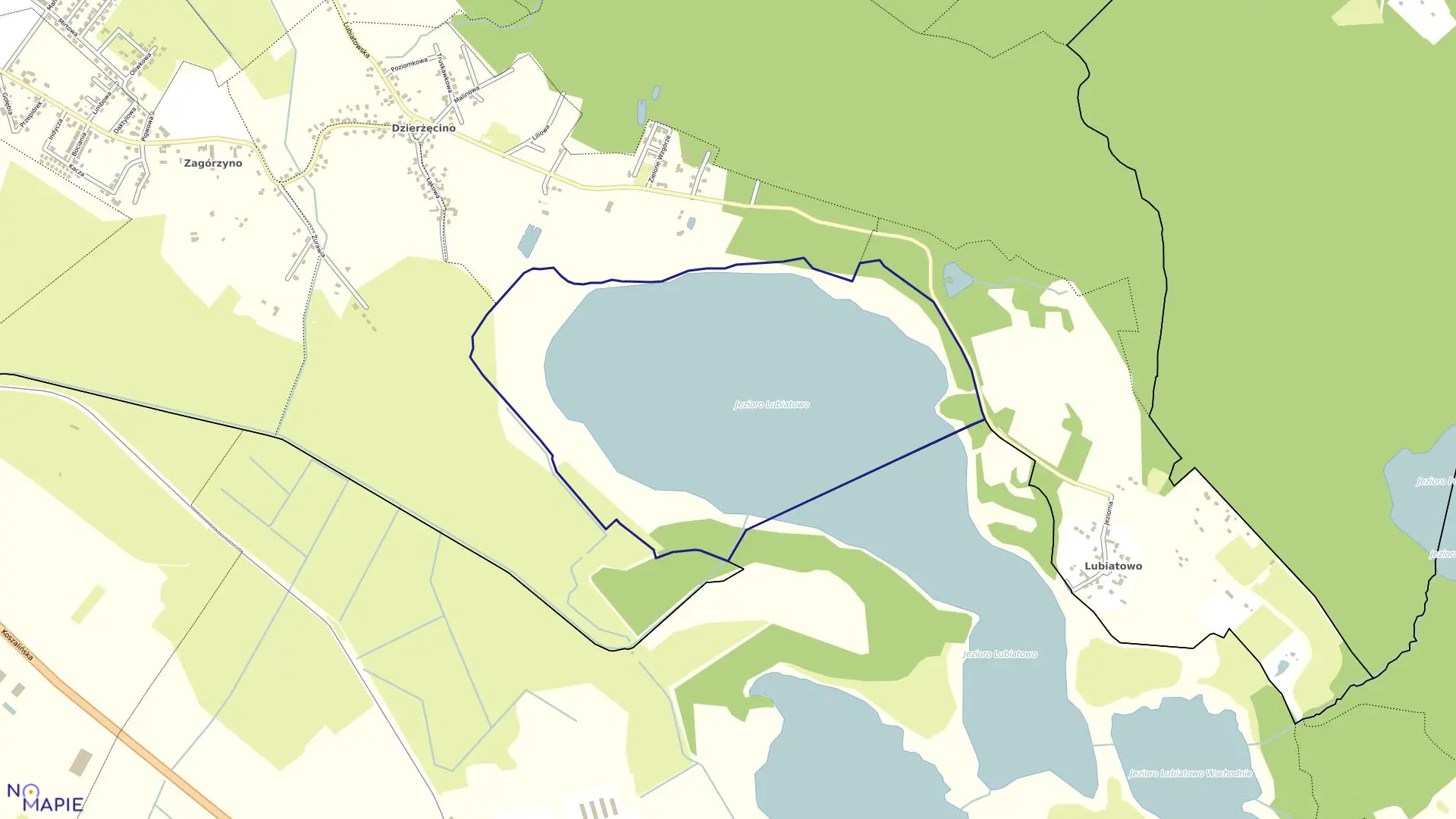 Mapa obrębu 0041 w mieście Koszalin